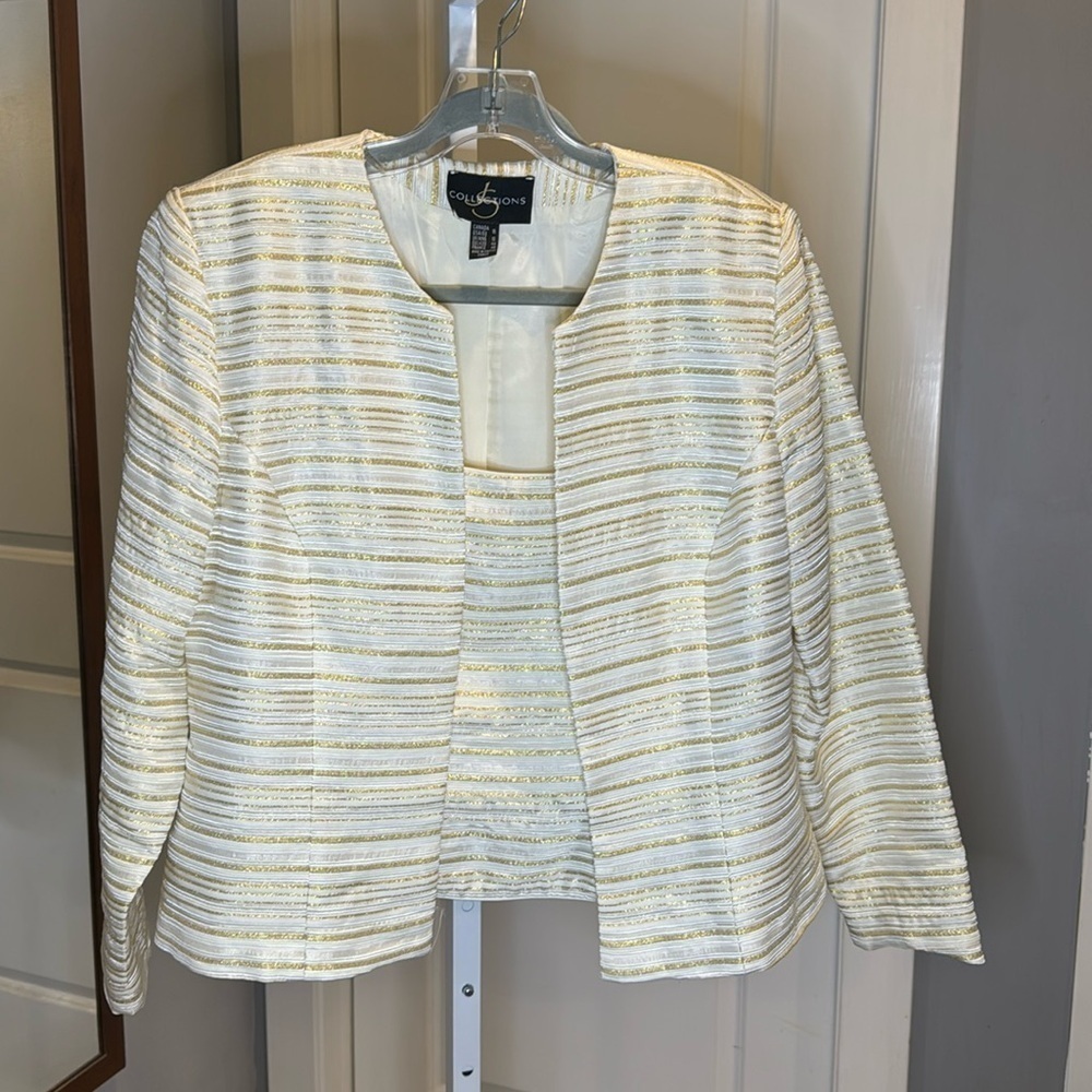 Js Collections Formal, Twinset Top And Jacket, Iv… - image 2